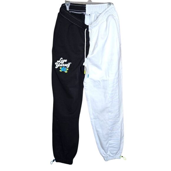 NEW Puma sample LFT black and white split Chris Brickley jogger sweatpants‎ M - Picture 1 of 12